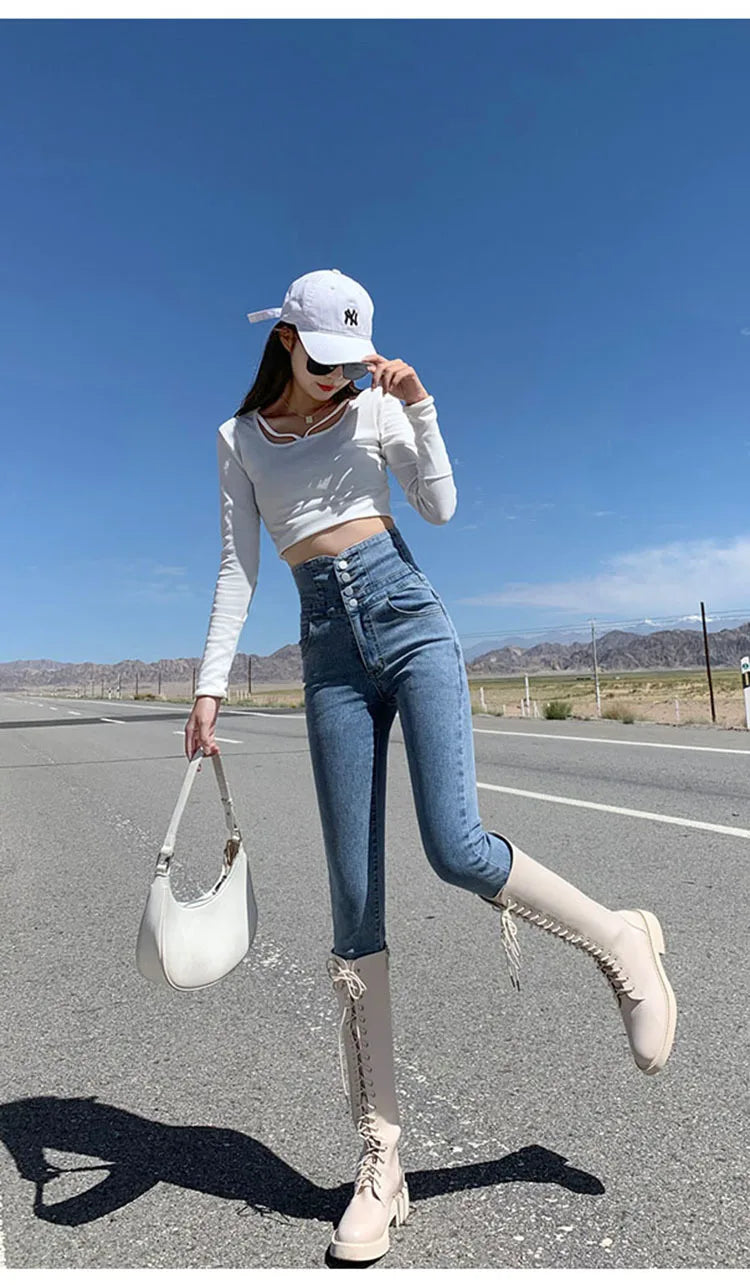 ✨ KK BRAND LIGHT BLUE & LIGHT BLACK CURVE FIT DENIM JEANS FOR WOMEN | 2025