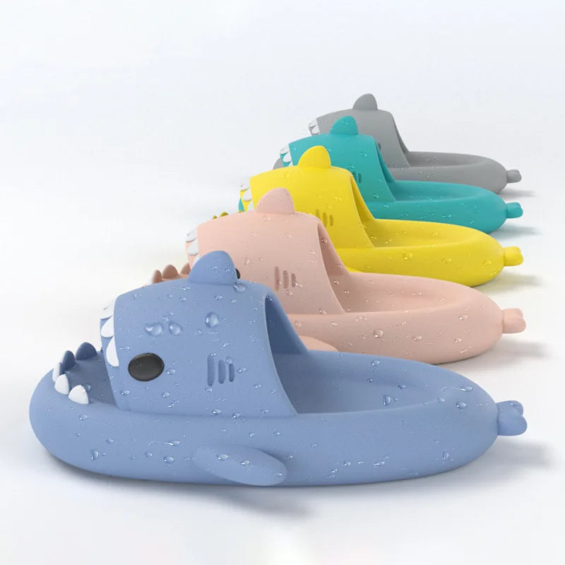 KKBRAND Shark Slides – Funny & Cozy Open-Toe Slippers for Daily Use