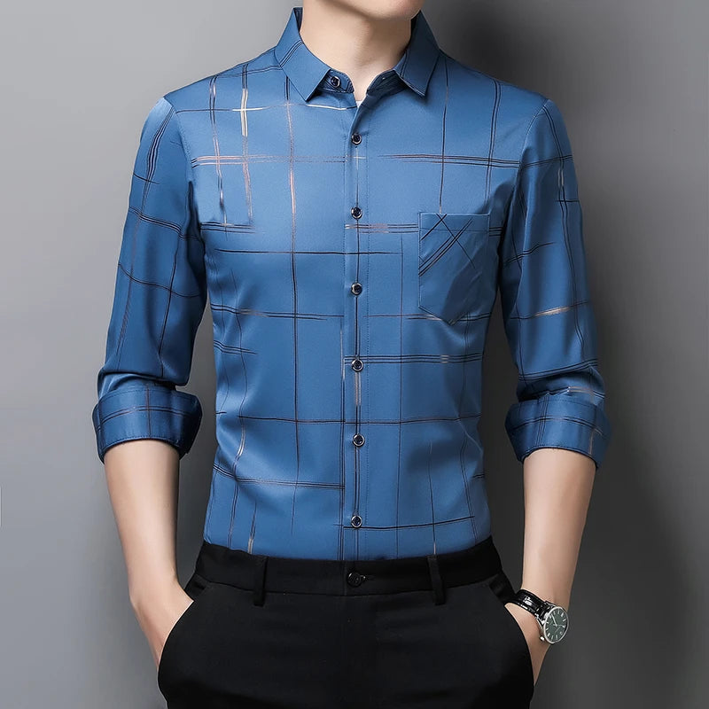 🖤 KK BRAND Men’s Check Design Smart Casual Shirt – The Elevated All-Season Classic 🖤 | 2025