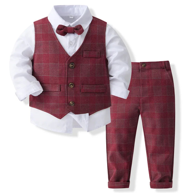 KK BRAND -Kids’ 3-Piece Gentleman Suit Set –  For birthdays, weddings, or special family events 2025