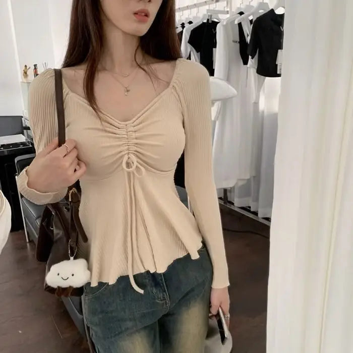 👚 KK BRAND WOMEN’S STYLISH V-NECK T-SHIRT TOP – SPRING - SUMMER | 2025