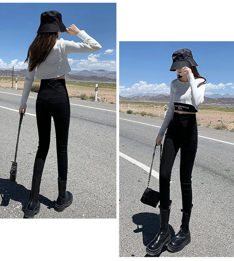 ✨ KK BRAND LIGHT BLUE & LIGHT BLACK CURVE FIT DENIM JEANS FOR WOMEN | 2025