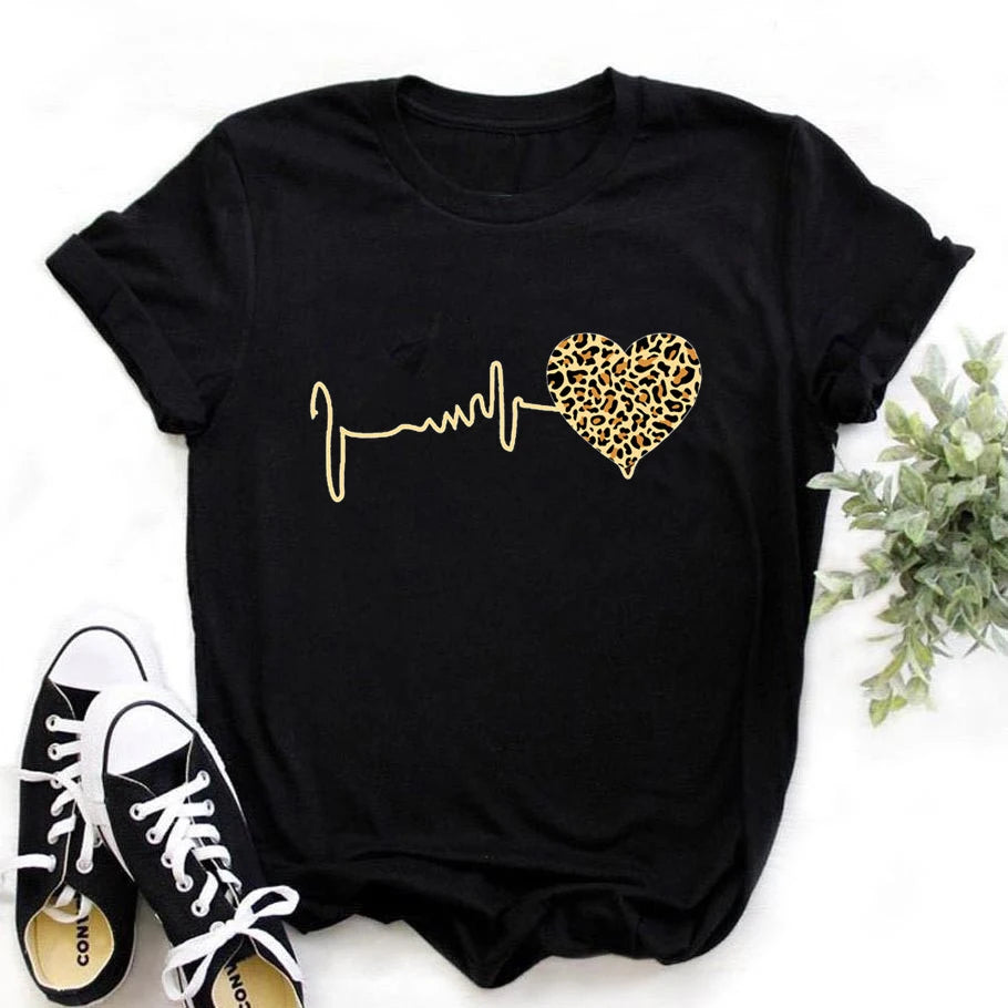 KK BRANDS WOMEN’S PRINTED HEART T-SHIRT – EVERYDAY CHARM WITH A TOUCH OF LOVE | 2025