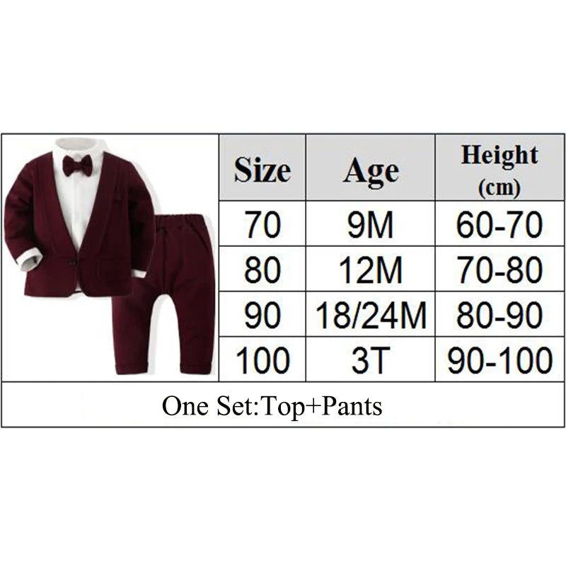 KK BRAND -Kids’ 3-Piece Gentleman Suit Set –  For birthdays, weddings, or special family events 2025