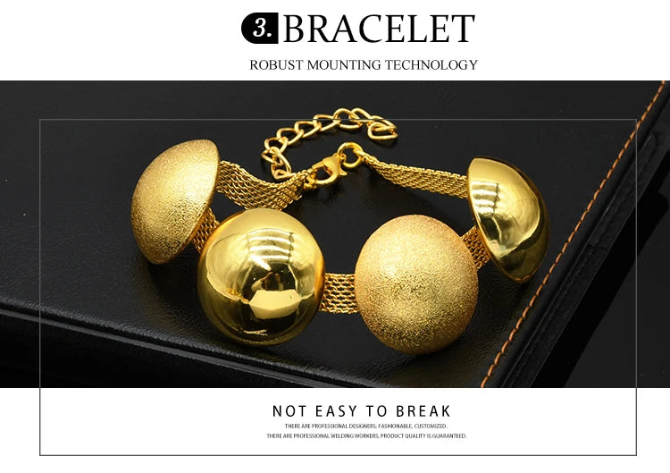 ✨ Women’s Gold Bohemian Jewelry Set – BY KK BRAND Dubai Wedding Collection (4-Piece Set) |2025