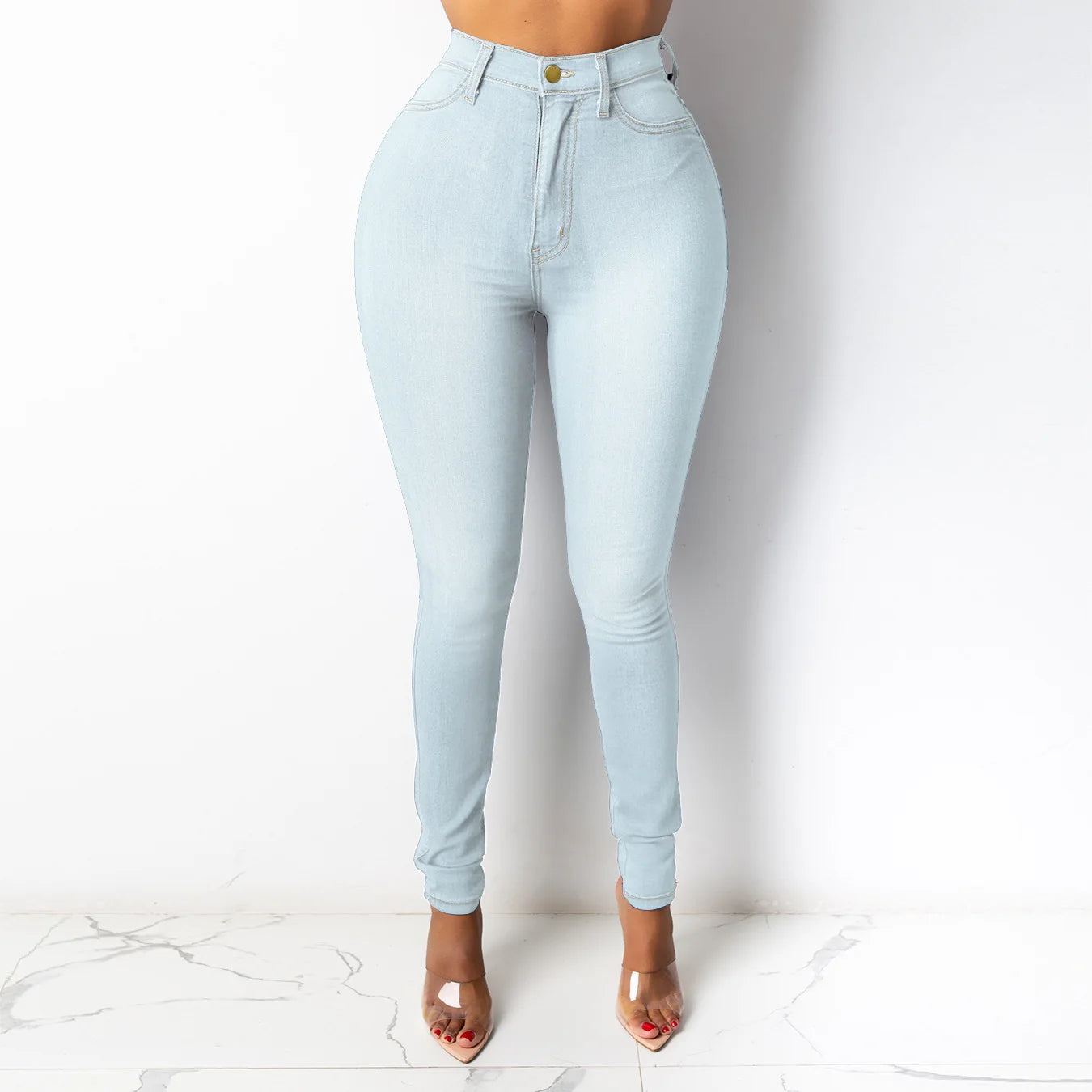 👖 KK BRAND WOMEN’S HIGH-WAIST SKINNY DENIM JEANS – ELEGANT STRETCH FIT | 2025