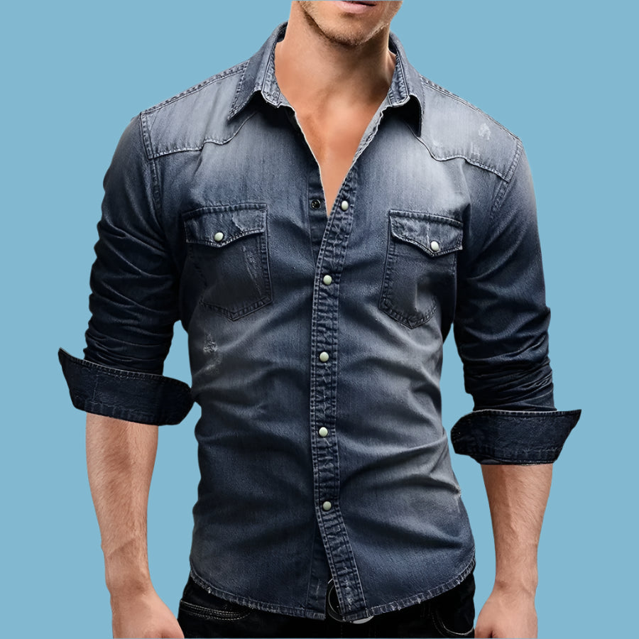 👕 KK BRAND MEN’S DENIM SHORT SLEEVE SHIRT –STREET STYLE ESSENTIAL |  2025