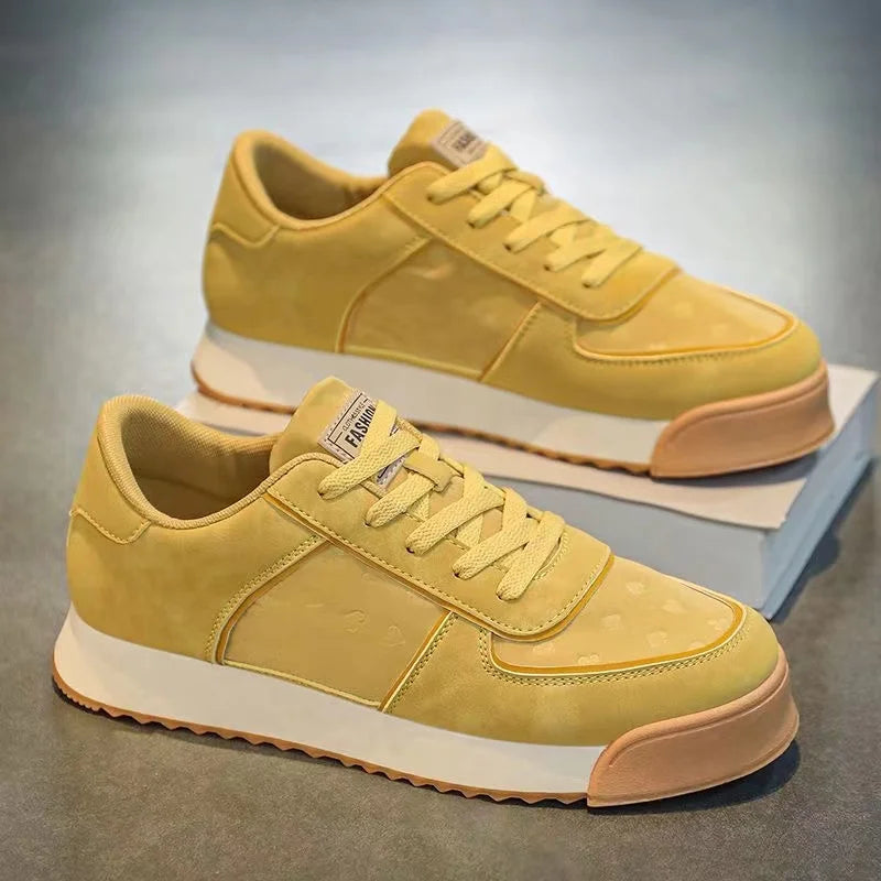 Men's Dark Brown Fur Casual Joggers – Height Increasing Comfort Shoes | KK BRAND 2025