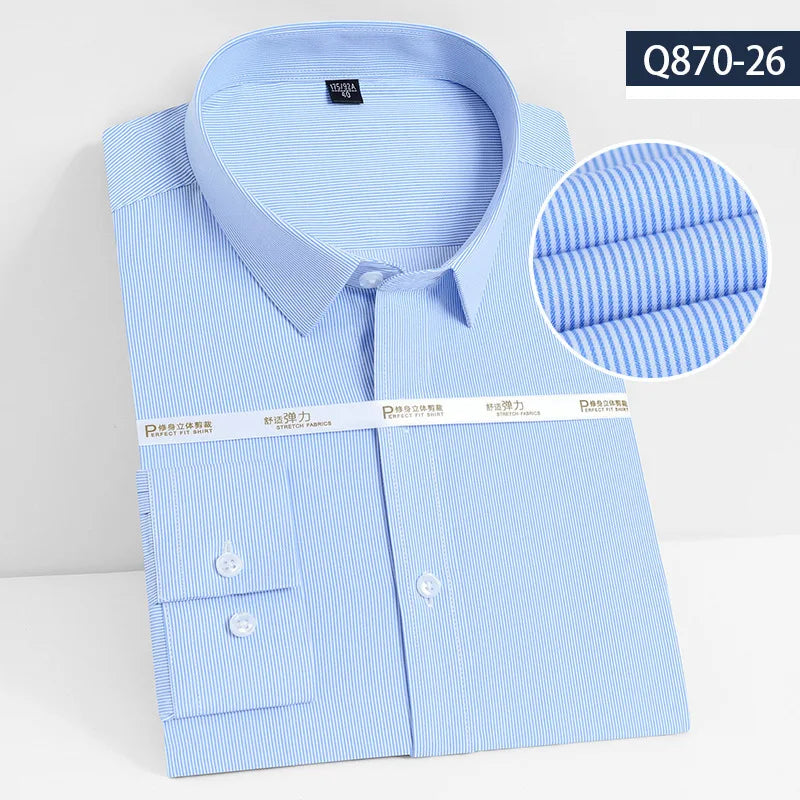 KK BRAND – Men’s Seamless Smart Casual Dress Shirt | Non-Iron Microfiber Cotton | Spring Office Style 2025