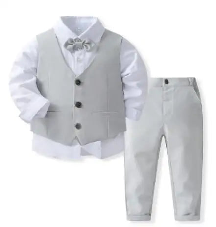 👔 Kids Boy Gentleman 4-Piece Clothing Set – Formal Style for Little Gentlemen .STYLISH DRESS FOR KIDS   2025