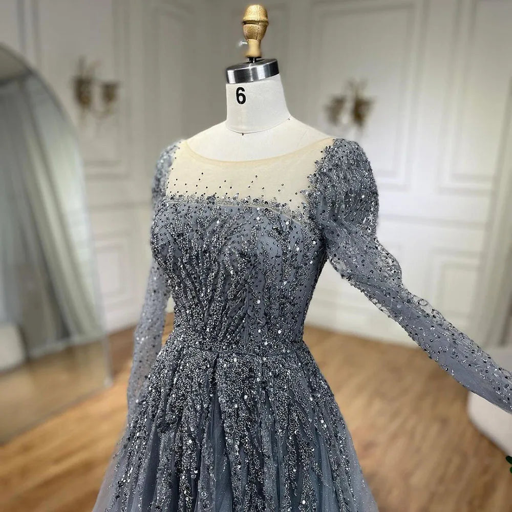 💫 Exquisite Full-Sleeve Tulle A-Line Dress – KK BRAND Signature Elegance  women and girls who appreciate timeless beauty. 2025