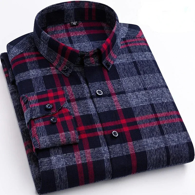 🖤 KK BRAND Men’s Classic Plaid Flannel Shirt – Smart Casual Comfort in Timeless Style 🖤 | 2025