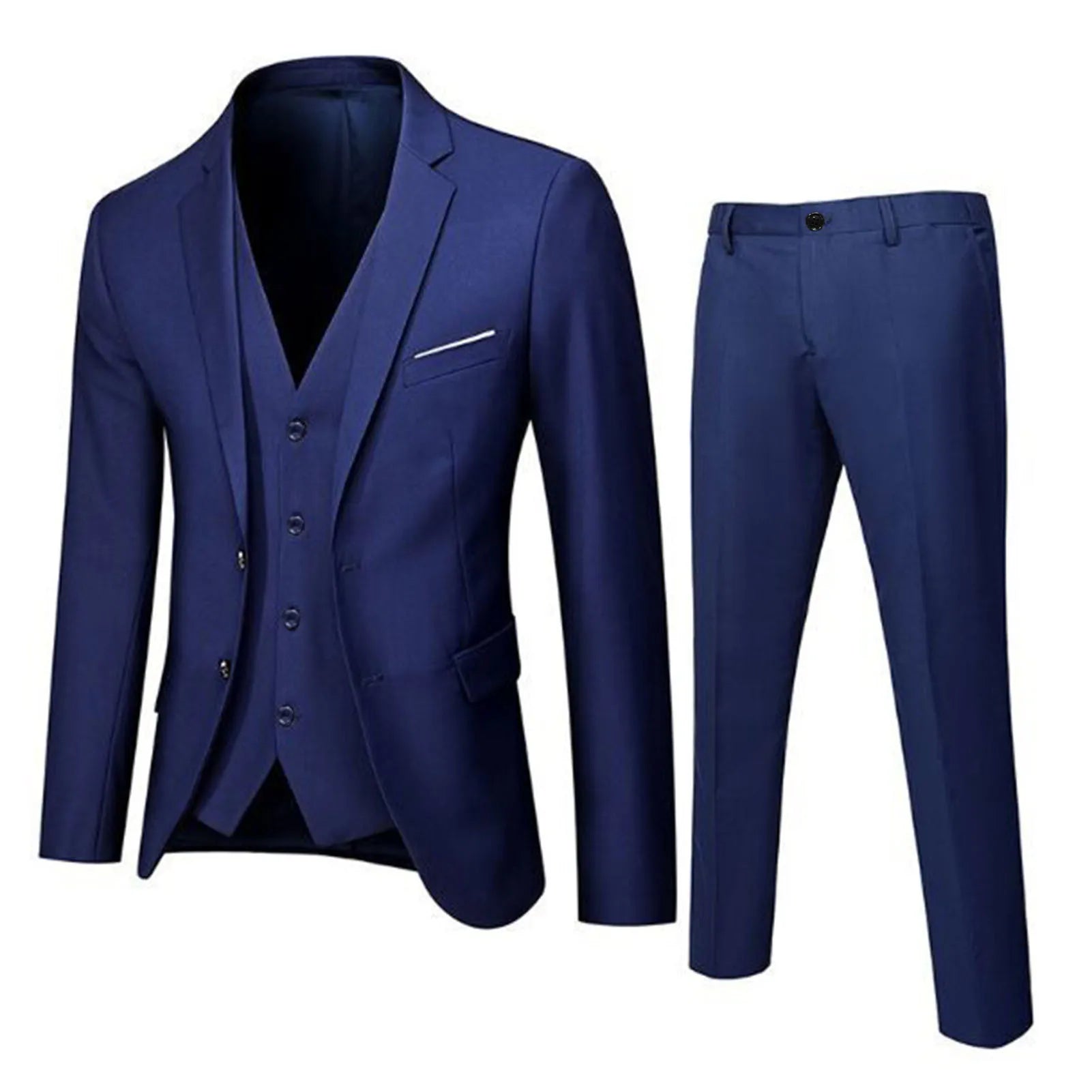 💼 KK BRAND Men’s 3-Piece Formal Suit – Slim Fit Elegance for Business & Special Occasions | 2025