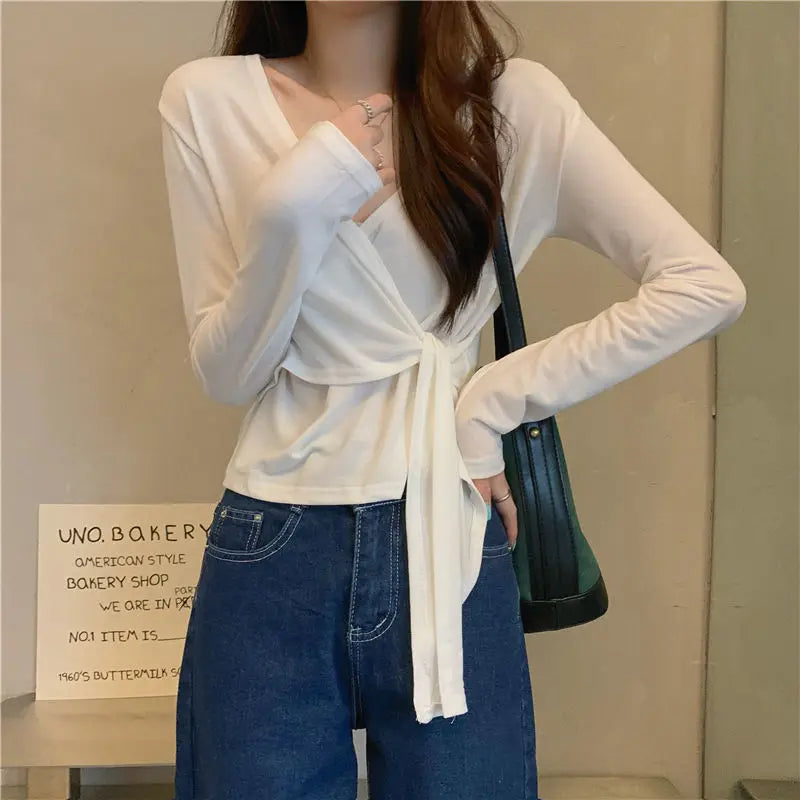 🌿 KK BRAND V-NECK BATIK COTTON CROP TOPS T.SHIRT – COTTON COMFORT. TROPICAL TEXTURE. CAREFREE ENERGY | 2025