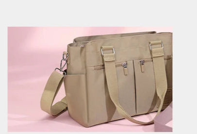 👜 KK BRAND – Leather-Nylon Shoulder Tote Bag Where Elegance Meets Everyday Function 2025