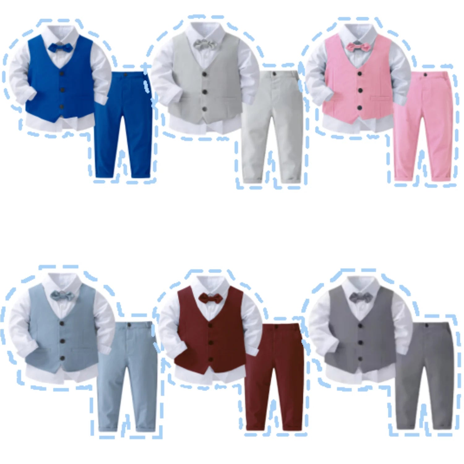 👔 Kids Boy Gentleman 4-Piece Clothing Set – Formal Style for Little Gentlemen .STYLISH DRESS FOR KIDS   2025