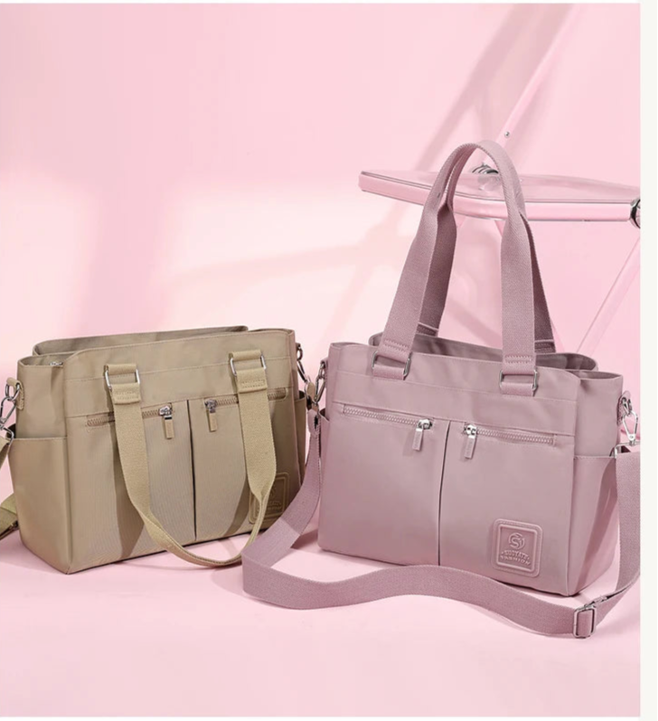 👜 KK BRAND – Leather-Nylon Shoulder Tote Bag Where Elegance Meets Everyday Function 2025