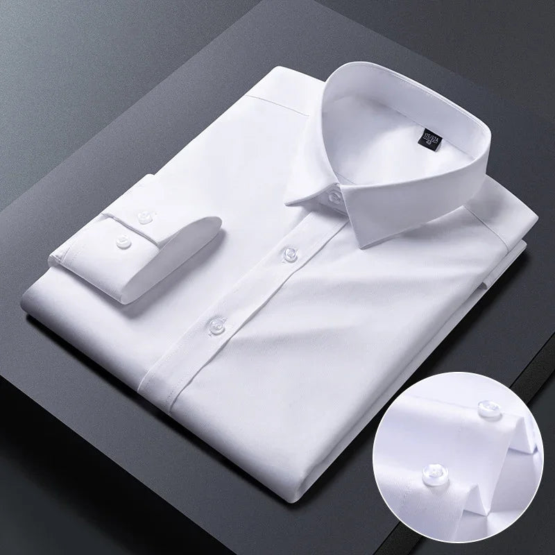 KK BRAND – Men’s Seamless Smart Casual Dress Shirt | Non-Iron Microfiber Cotton | Spring Office Style 2025