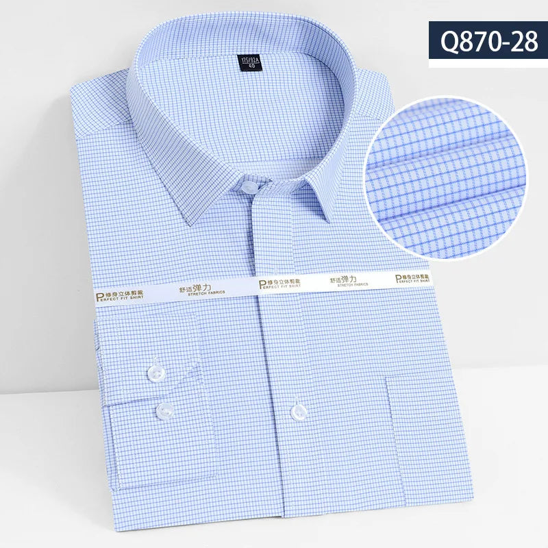 KK BRAND – Men’s Seamless Smart Casual Dress Shirt | Non-Iron Microfiber Cotton | Spring Office Style 2025