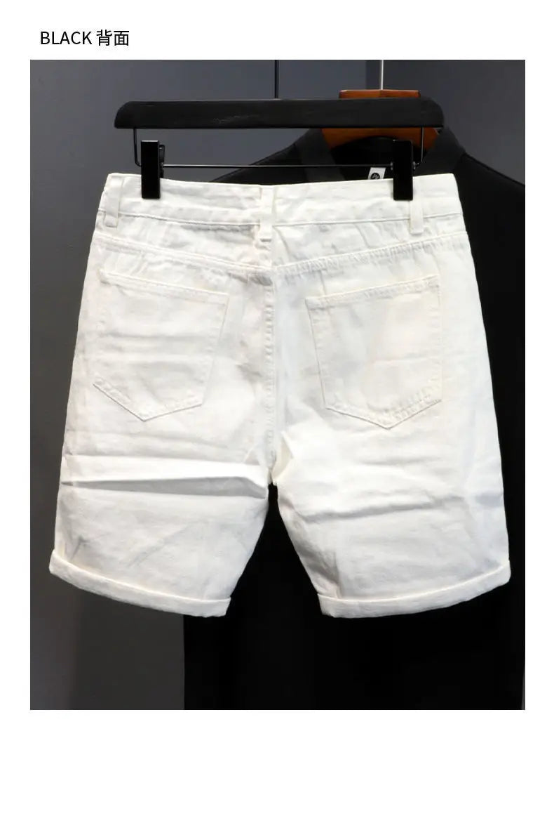 Slim Fit Striped Denim Shorts – Casual & Fashionable for Everyday Wear!