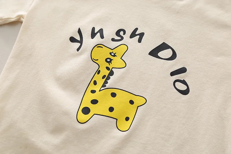 KK BRAND – Stylish & Comfortable Kids' Wear Cartoon Printed Summer T-Shirt & Shorts 2 PIECE Set | 2025