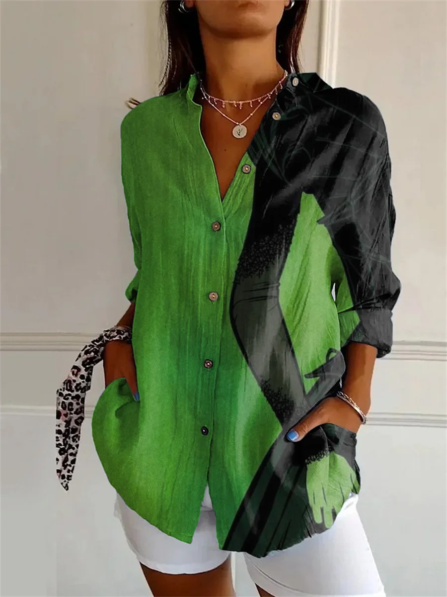 ✨ KK BRAND – Digital Multi-Printed Women's Casual Shirt ✨ FASHION OF 2025 COLLECTION DIGITAL 3D PRINTED SHIRT