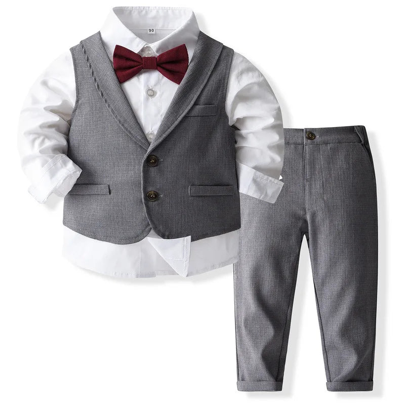 KK BRAND -Kids’ 3-Piece Gentleman Suit Set –  For birthdays, weddings, or special family events 2025