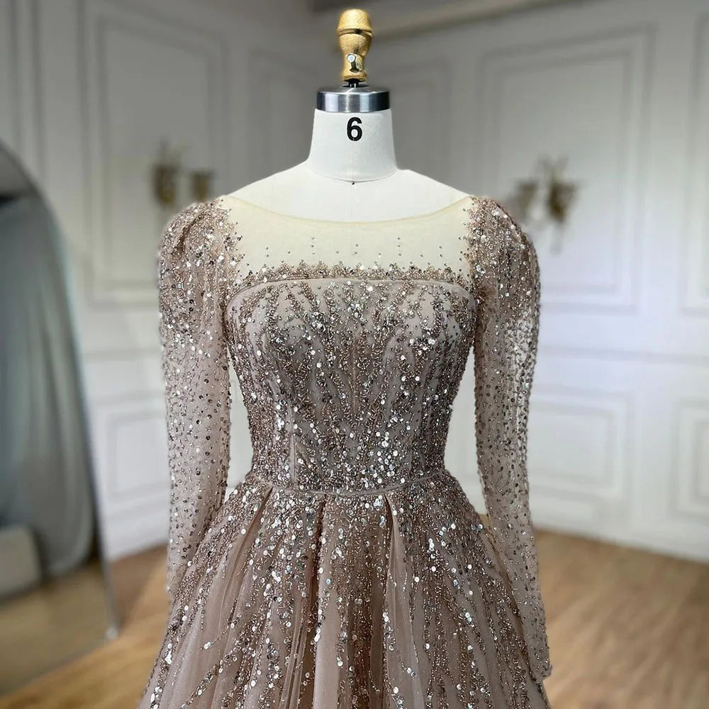 💫 Exquisite Full-Sleeve Tulle A-Line Dress – KK BRAND Signature Elegance  women and girls who appreciate timeless beauty. 2025