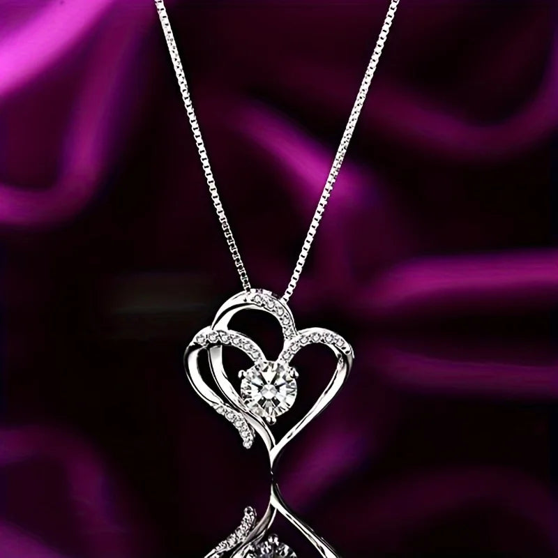 💖 KK BRAND | Women’s Heart Pendant Necklace – Cute, Romantic &Timeless  Elegant Heart Zircon Necklace 💖  | 2025