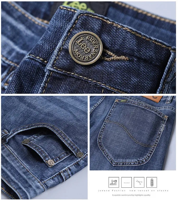 KK BRAND – Men’s Loose Fit Stretch Denim Jeans (Blue) Comfort Meets Confidence – Perfect for Spring  Summer Business Casual 2025