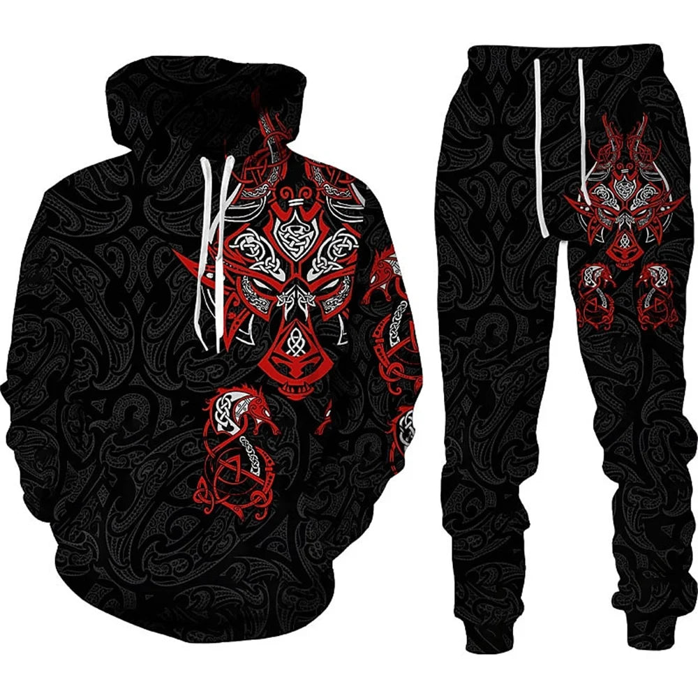 ✨ KK BRAND | 3D TIGER PRINT HOODED TRACKSUIT FOR MEN | HIGH-DEFINITION DIGITAL PRINT | FLEECE COMFORT | AUTUMN/WINTER | 2025