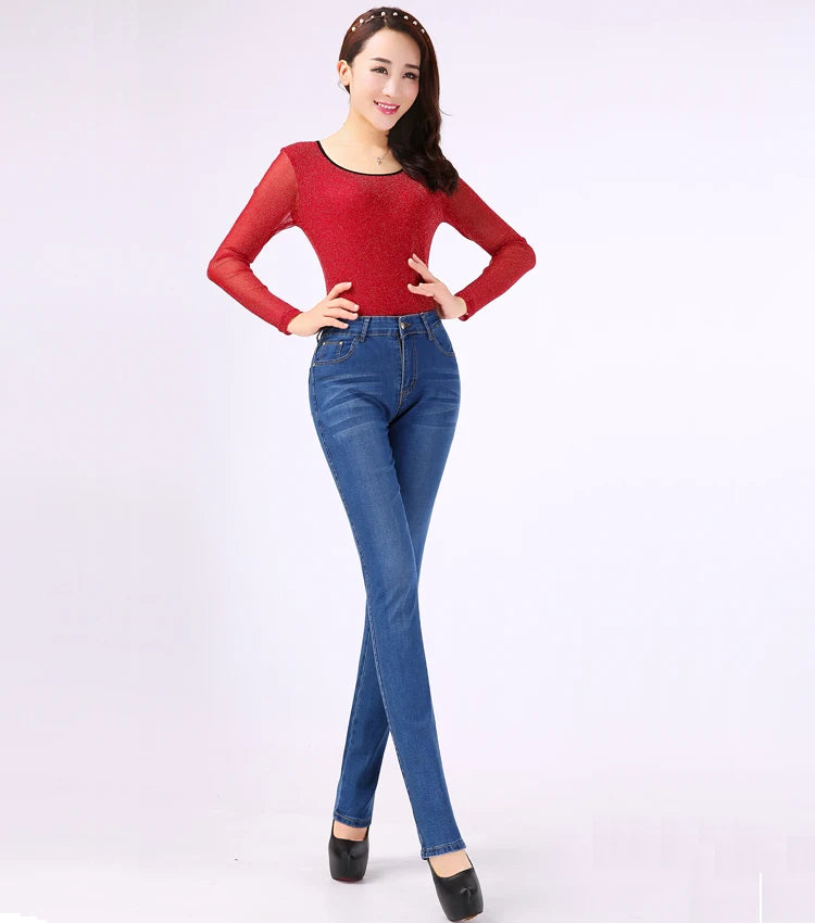 👖 KK BRAND | WOMEN'S DENIM REDEFINED LUXE STRETCH HIGH-WAISTED STRAIGHT JEANS | 2025