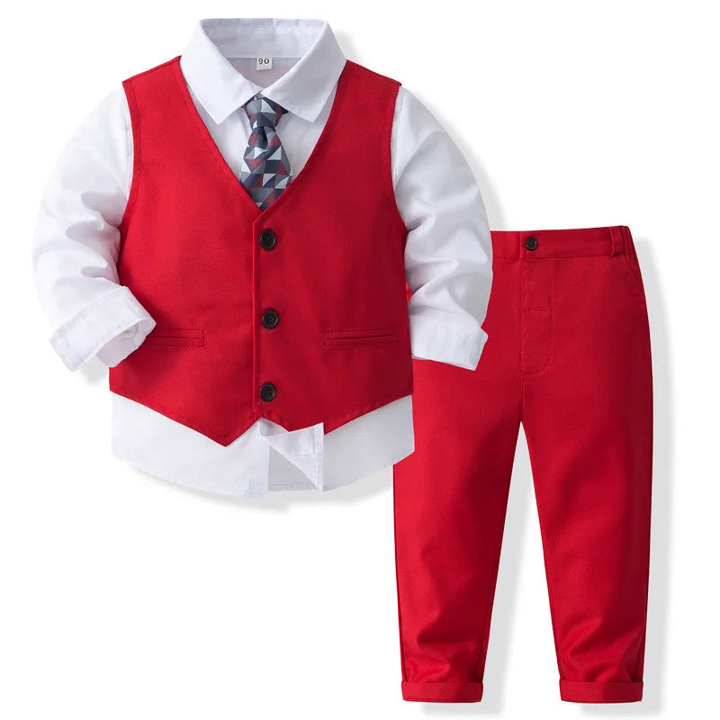 KK BRAND -Kids’ 3-Piece Gentleman Suit Set –  For birthdays, weddings, or special family events 2025