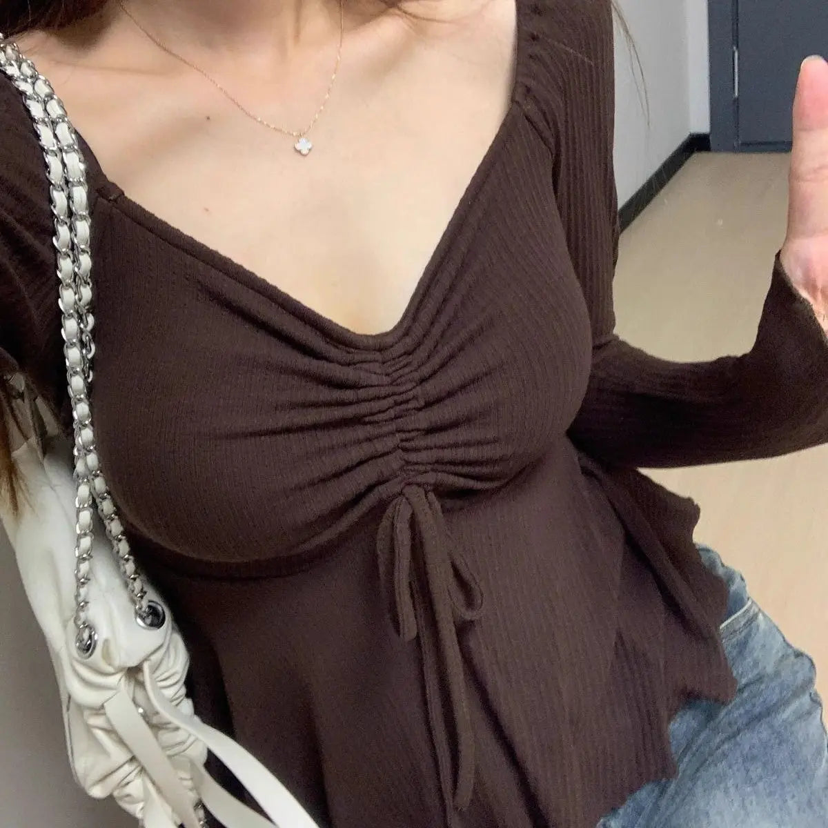 👚 KK BRAND WOMEN’S STYLISH V-NECK T-SHIRT TOP – SPRING - SUMMER | 2025