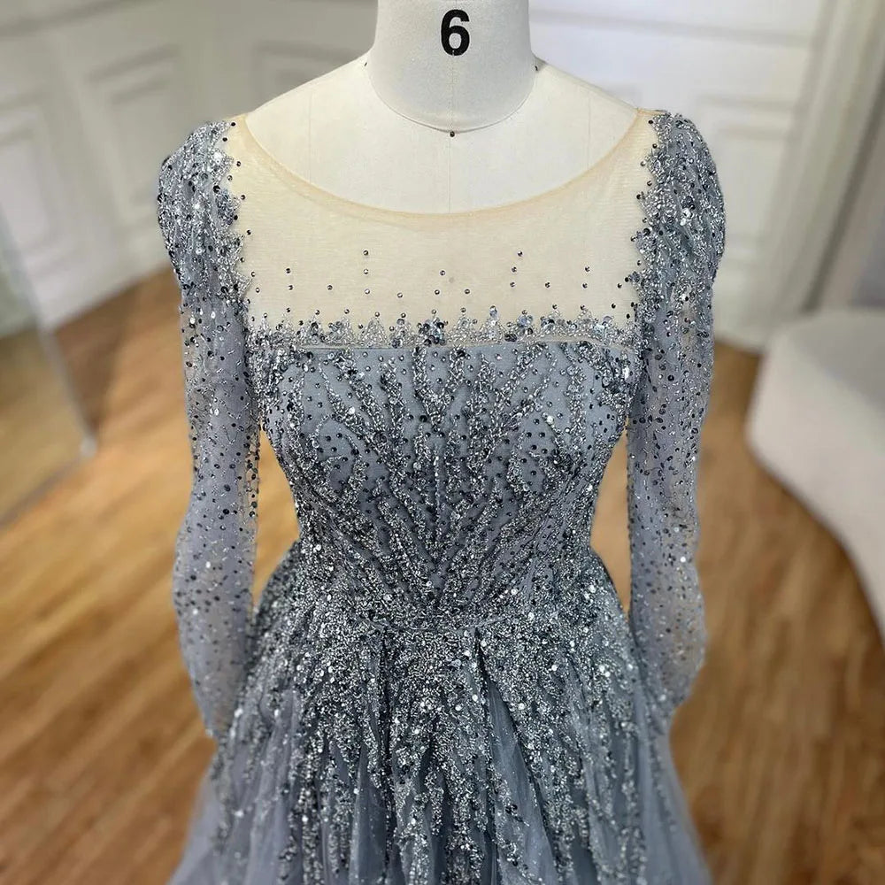 💫 Exquisite Full-Sleeve Tulle A-Line Dress – KK BRAND Signature Elegance  women and girls who appreciate timeless beauty. 2025