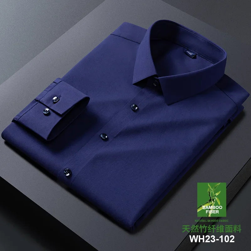 KK BRAND – Men’s Seamless Smart Casual Dress Shirt | Non-Iron Microfiber Cotton | Spring Office Style 2025