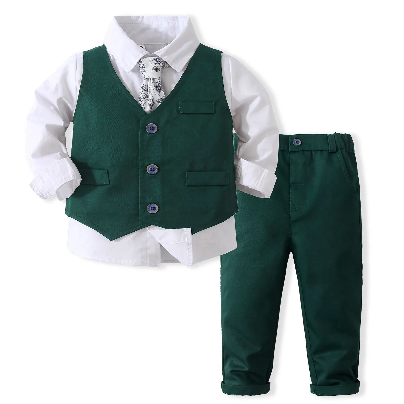 KK BRAND -Kids’ 3-Piece Gentleman Suit Set –  For birthdays, weddings, or special family events 2025