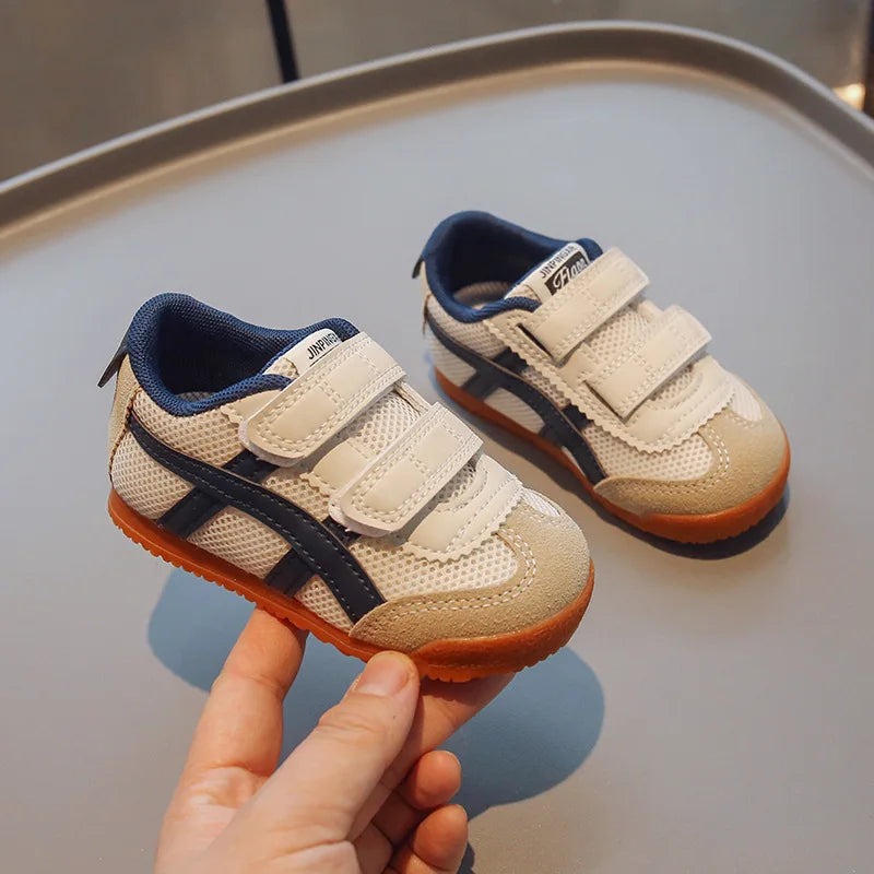 KK BRAND Kids' Premium Leather Anti-Slip Winter Sneakers – Geometric Design for Boys & Girls Children's Sports Shoes – 2025