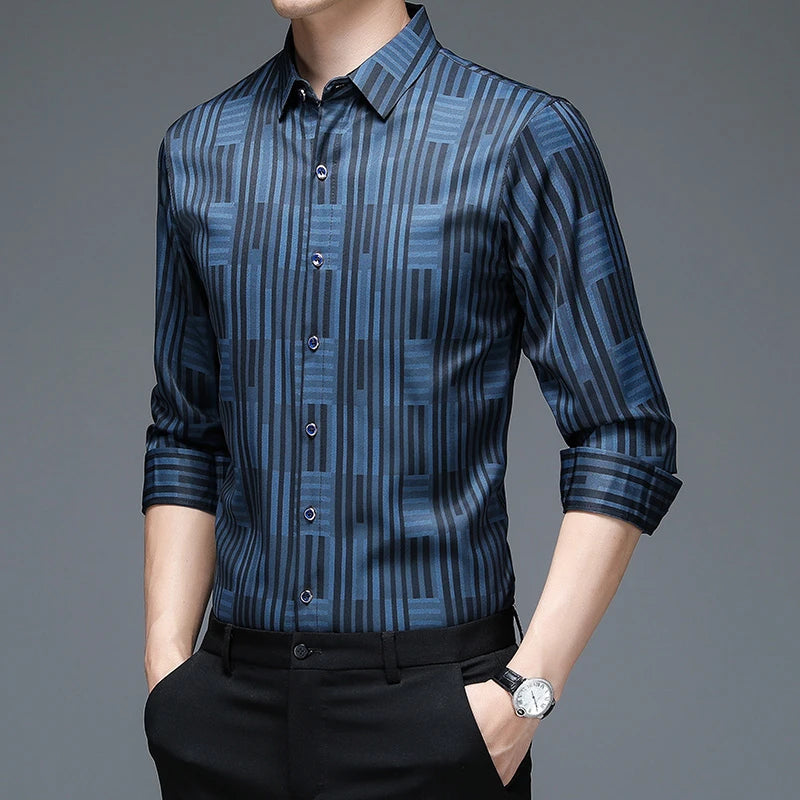 ✨ BY KK BRAND | MEN’S CHECK DESIGN SHIRT | BREATHABLE PC COTTON | SHARP CHECK STYLE ALL SEASONS | 2025