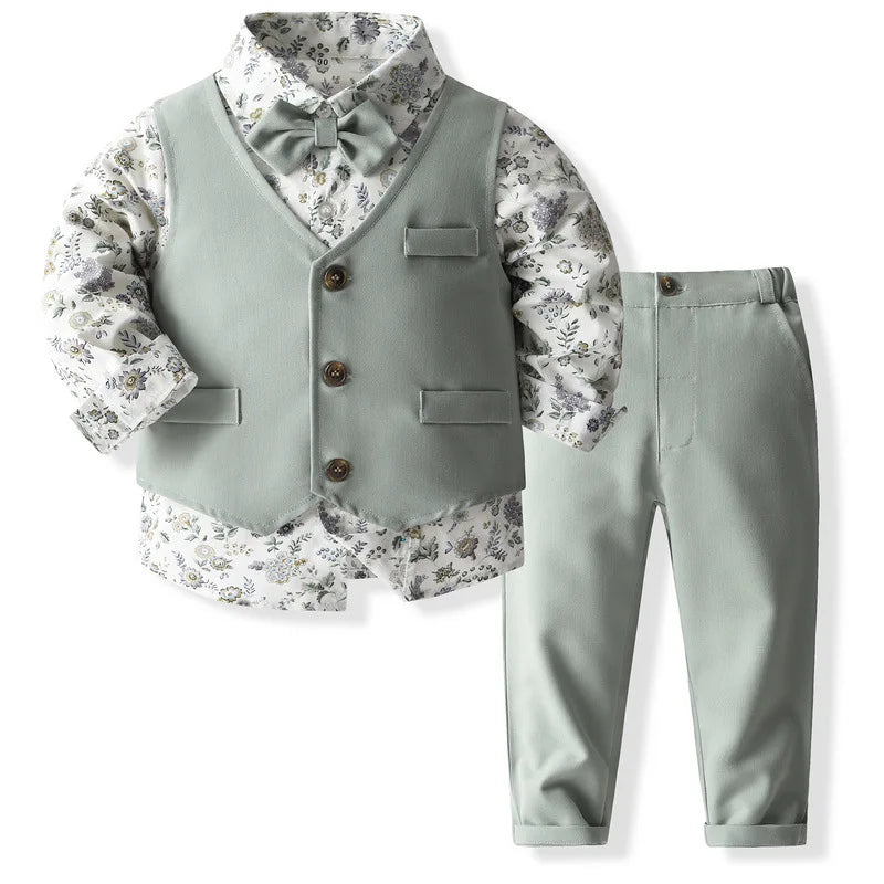 KK BRAND -Kids’ 3-Piece Gentleman Suit Set –  For birthdays, weddings, or special family events 2025