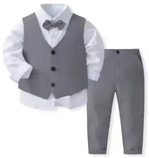 👔 Kids Boy Gentleman 4-Piece Clothing Set – Formal Style for Little Gentlemen .STYLISH DRESS FOR KIDS   2025