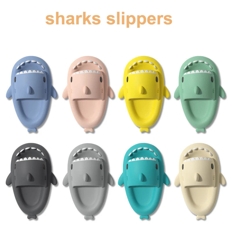 KKBRAND Shark Slides – Funny & Cozy Open-Toe Slippers for Daily Use