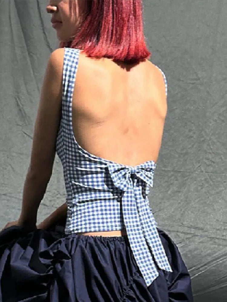 BY KK BRAND – Check Design Cotton Top | Summer & Streetwear Edit | 2025