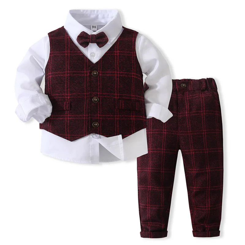 KK BRAND -Kids’ 3-Piece Gentleman Suit Set –  For birthdays, weddings, or special family events 2025