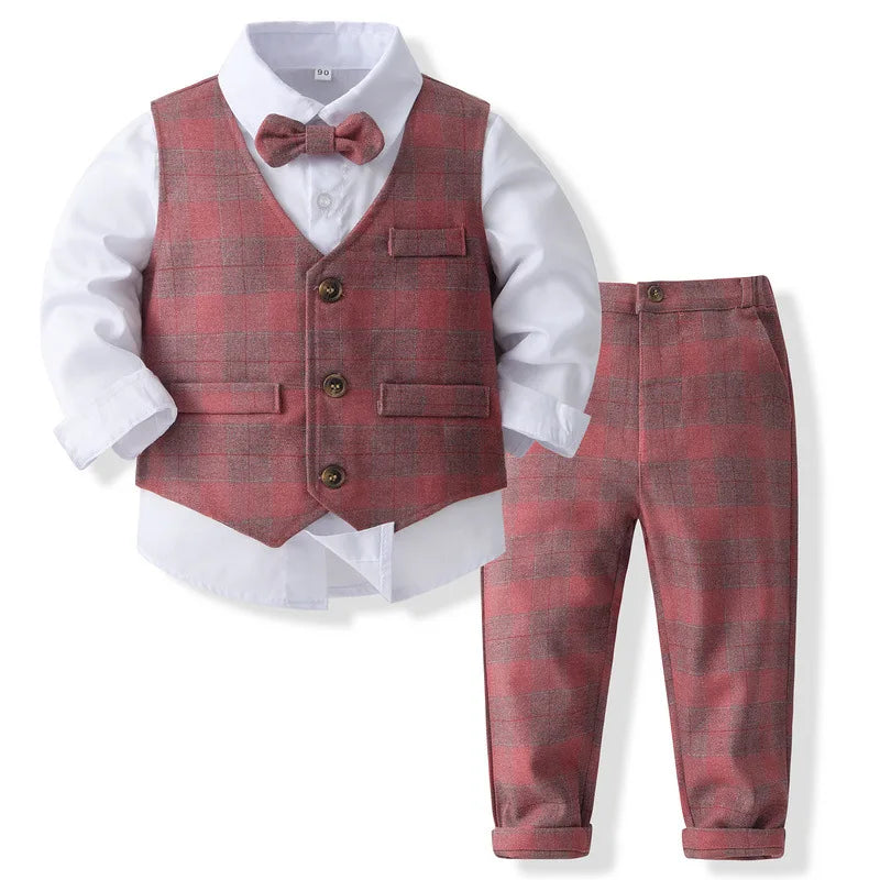 KK BRAND -Kids’ 3-Piece Gentleman Suit Set –  For birthdays, weddings, or special family events 2025