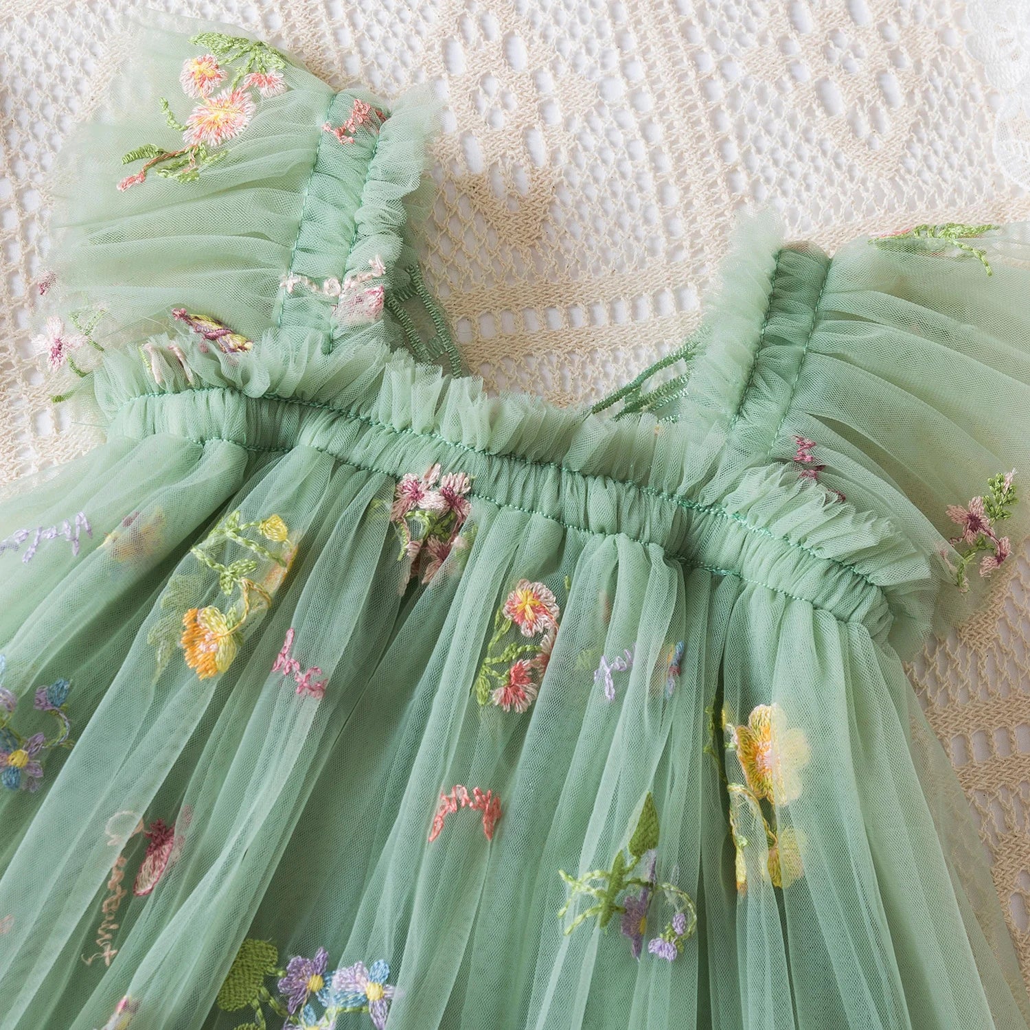 Little Princess Backless Embroidered Dress – Spring Ball Gown by KK BRAND 2025