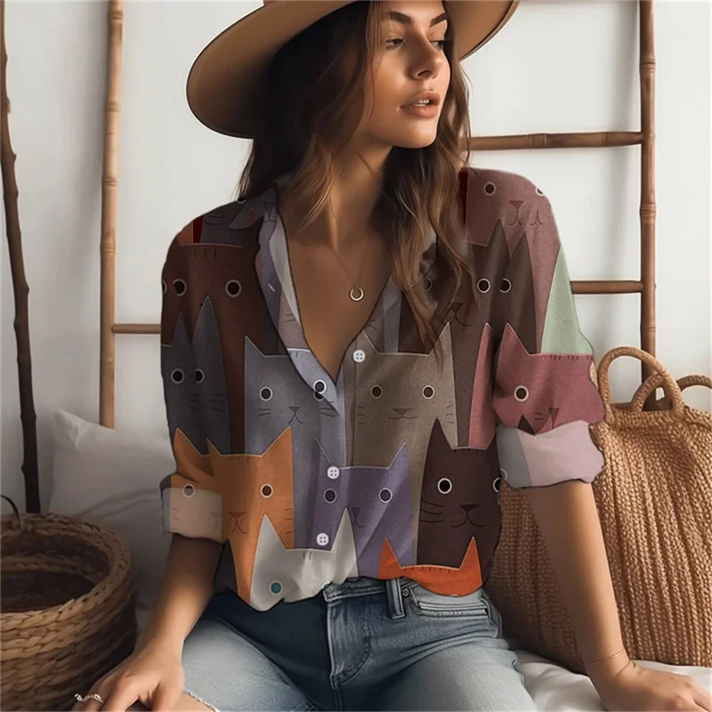 ✨ KK BRAND MULTI-CONTRAST 3D PRINTED LONG SLEEVE SHIRT FOR GIRLS | 2025