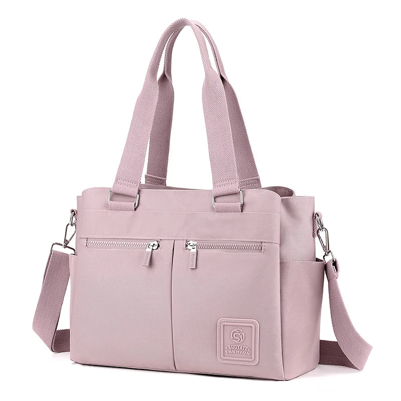 👜 KK BRAND – Leather-Nylon Shoulder Tote Bag Where Elegance Meets Everyday Function 2025