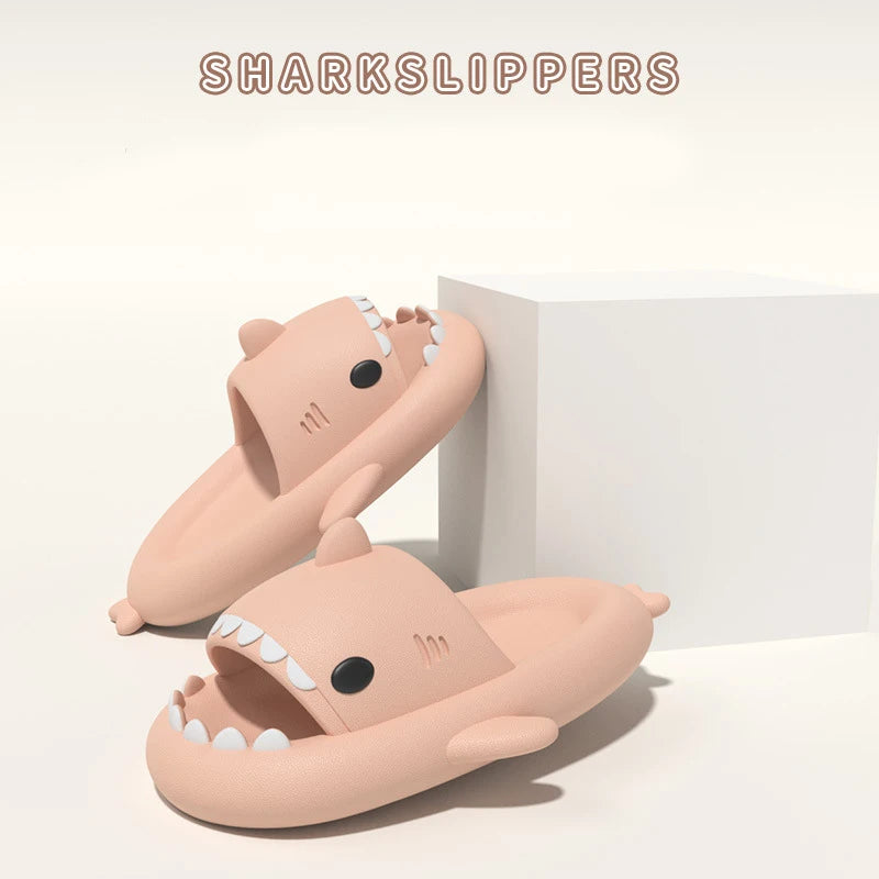 KKBRAND Shark Slides – Funny & Cozy Open-Toe Slippers for Daily Use