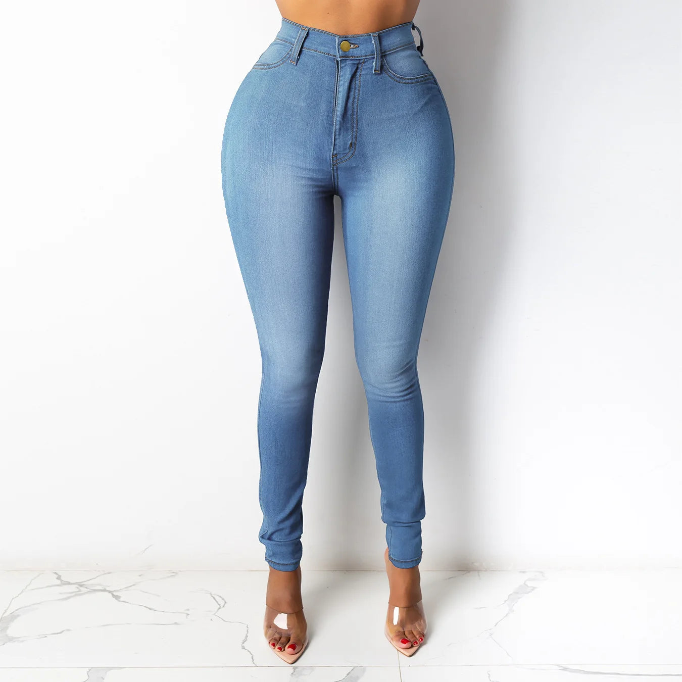 👖 KK BRAND WOMEN’S HIGH-WAIST SKINNY DENIM JEANS – ELEGANT STRETCH FIT | 2025